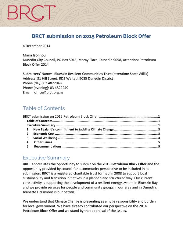 BRCT Oil Gas Submission 2014 p1