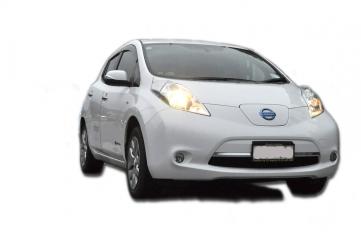 white EV cut out